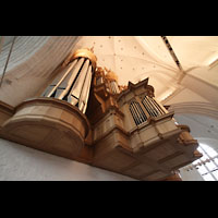 Hamburg, Hauptkirche St. Katharinen, Hauptorgel seitlich von der Snderempore aus gesehen
