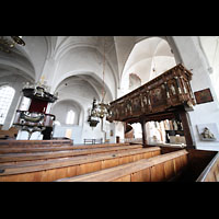 Lbeck, St. gidien, Innenraum mit Singechor (rechts) und Kanzel