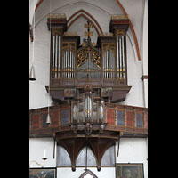 Lübeck, St. Jakobi, Stellwagen-Orgel im nördlichen Seitenschiff