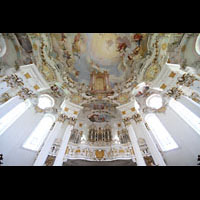 Steingaden, Wieskirche - Wallfahrtskirche zum gegeißelten Heiland, Orgelempore