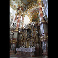 Steingaden, Wieskirche - Wallfahrtskirche zum gegeißelten Heiland, Altarraum