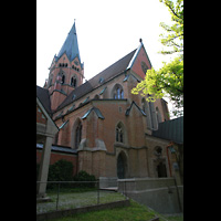 St. Ottilien, Erzabtei, Klosterkirche, Außenansicht von Westen