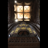 Chester, Cathedral, Orgel mit Blick ins Vierungsgewölbe