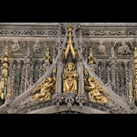 York, Minster (Cathedral Church of St Peter), Figuren auf der Spitze des King's Screen über dem Durchgang zum Chor