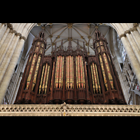York, Minster (Cathedral Church of St Peter), Orgelprospekt (Langhausseite)