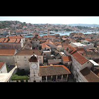 Trogir, Katedrala sv. Lovre (St. Laurentius), Blick vom Turm der Kathedrale in Richtung Sdwesten