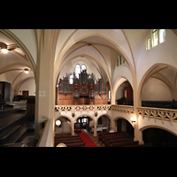Berlin, St. Afra, Institut St. Philipp Neri, Seitenempore mit Spieltisch in Richtung Orgel