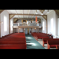 Honningsvåg, Kirke, Innenraum in Richtung Orgel