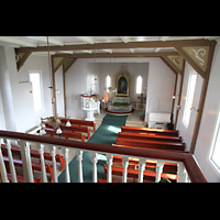 Honningsvg, Kirke, Blick von der Orgelempore in die Kirche