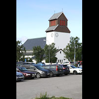 Kirkenes, Kirke, Auenansicht mit Turm