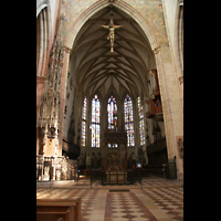 Ulm, Mnster, Chorraum mit alter Chororgel (1960-2019)