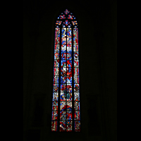 Ulm, Mnster, Buntes Fenster mit Glasmalerei