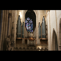 Ulm, Münster, Blick zur Orgel mit Westfenster