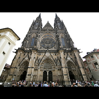 Praha (Prag), Katedrála sv. Víta (St. Veits-Dom), Westfassade mit Türmen