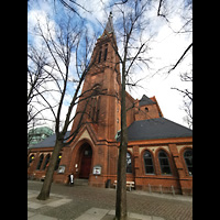 Berlin, Heilandskirche, Auenansicht Turmseite