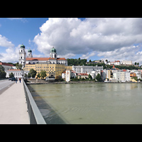 Blick von der Marienbrückezum Dom Passau, Dom St. Stephan, Blick von der Marienbrückezum Dom