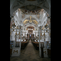 Ottobeuren, Abtei - Basilika St. Alexander und Theodor, Eingangshalle mit Gitter