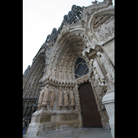 Reims, Cathédrale Notre-Dame, Fassade perspektivisch