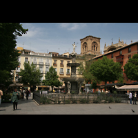 Granada, Catedral, Bib Rambla Platz und Turm der Kathedrale