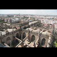 Sevilla, Catedral, Blick von der Giralda auf die Kathedrale