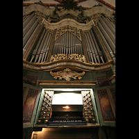 Angermünde, St. Marien, Spieltisch mit Orgel