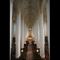 München (Munich), Liebfrauendom, Blick von der Orgelempore ins Hauptschiff
