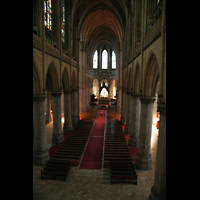Linz, Maria-Empfngnis-Dom, Blick von der Orgelempore ins Hauptschiff