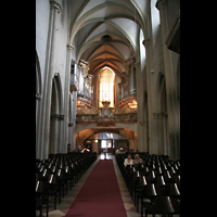 Wien (Vienna), Michaelerkirche (ehem. Hofpfarrkirche St. Michael), Innenraum / Hauptschiff in Richtung Orgel
