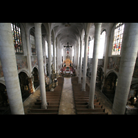 Straubing, Basilika St. Jakob, Innenraum von der Orgelempore aus