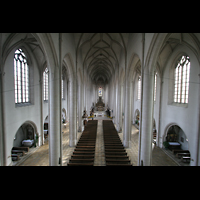 Ingolstadt, Liebfrauenmünster, Blick von der Orgelempore in die Kirche