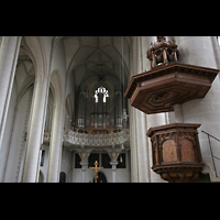 Ingolstadt, Liebfrauenmünster, Kanzel und Orgel