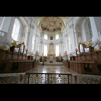 Neresheim, Abteikirche, Chor mit Chororgeln