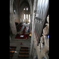 Bamberg, Kaiserdom St. Peter und St. Georg, Pedalpfeifen und Blick zum Westchor