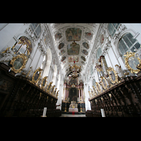 Waldsassen, Stiftsbasilika, Chorraum mit Chororgeln (2006)