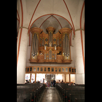 Hamburg, St. Jacobi, Innenraum / Hauptschiff in Richtung Orgel