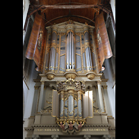 Alkmaar, Sint Laurenskerk, Hauptorgel mit riesigen Flgeltren, bemalt von Caesar van Everdingen