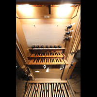 Alkmaar, Sint Laurenskerk, Spieltisch der Chororgel
