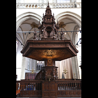 Kunstvolle 10 Meter hohe Kanzel von Albert Vinckenbrinck (1649-1664) Amsterdam, Nieuwe Kerk, Kunstvolle 10 Meter hohe Kanzel von Albert Vinckenbrinck (1649-1664)