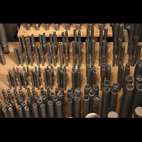 Pfeifen im Hauptwerk, Prinzipale teilweise bis zu 5-fach besetzt Amsterdam, Nieuwe Kerk, Pfeifen im Hauptwerk, Prinzipale teilweise bis zu 5-fach besetzt