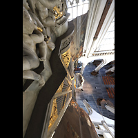Blick vom Dach der Orgel über den Hauptprospekt nach unten in die Kirche Amsterdam, Nieuwe Kerk, Blick vom Dach der Orgel über den Hauptprospekt nach unten in die Kirche