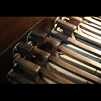 Semitonie-Tasten in der unteren Oktave im Pedal der Transeptorgel Amsterdam, Nieuwe Kerk, Semitonie-Tasten in der unteren Oktave im Pedal der Transeptorgel