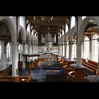 Amsterdam, Waalse Kerk (Oude Walenkerk), Blick von der rckseitigen Empore zur Orgel