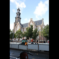 Amsterdam, Westerkerk, Ansicht vom Westermarkt von Sden