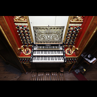 Gouda, Sint Janskerk - Grote Kerk, Spieltisch von oben