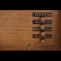 Gouda, Sint Janskerk - Grote Kerk, Rechte Registerstaffel der Kabinettorgel