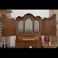 Gouda, Sint Janskerk - Grote Kerk, Kabinettorgel (Schrankorgel) im Seitenschiff