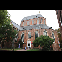 Groningen, Martinikerk, Sdlicher Chorraum von Popkenstraat/Martinikerkhof aus gesehen