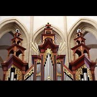 Kampen, Sint Nicolas Bovenkerk, Spitze des Prospekts der Chororgel