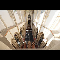 Kampen, Sint Nicolas Bovenkerk, Blick vom Triforium in der Chorspitze ins Hauptschiff