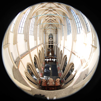Kampen, Sint Nicolas Bovenkerk, Blick vom Triforium in der Chorspitze in die Kirche
